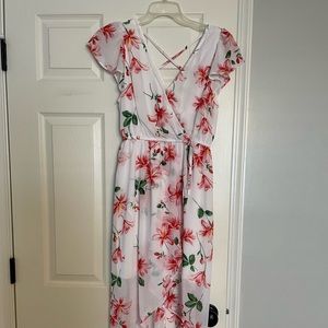 white floral summer/wedding dress